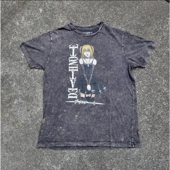 Y2K Death Note Misa Amane Acid Wash T Shirt Size Large Anime Manga Tie Dye - Picture 1 of 4